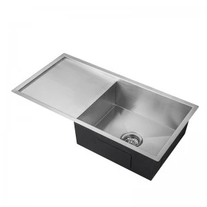 Heißer Verkauf Reversible Edelstahl Single Bowl mit Drainboard Küchen spüle