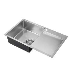 Spezial Design mit Wasserhahn Loch Edelstahl Single Bowl Drainboard Küchen spüle